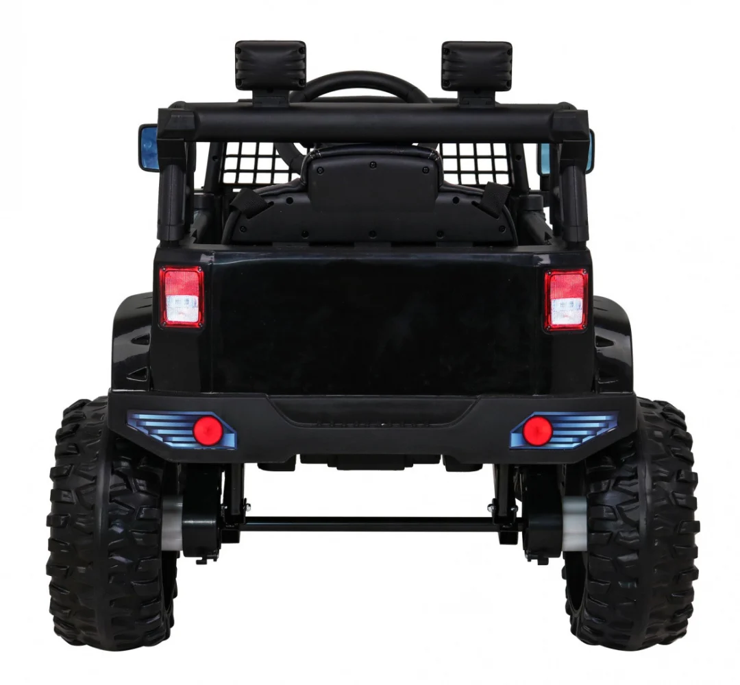 Jeep Dark Night automobil na baterije za djecu crni + spori start + EVA + audio LED, crna_6