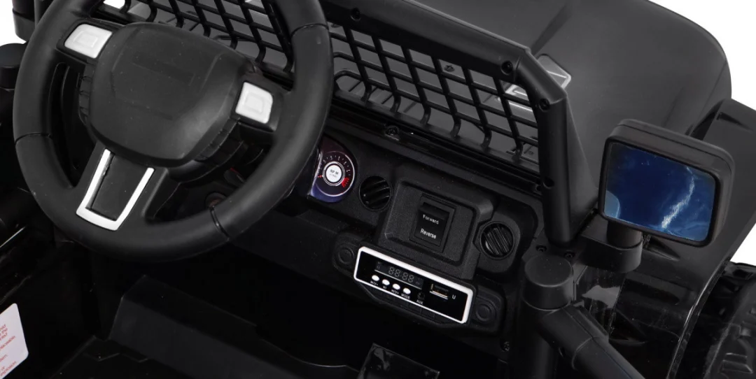 Jeep Dark Night automobil na baterije za djecu crni + spori start + EVA + audio LED, crna_9