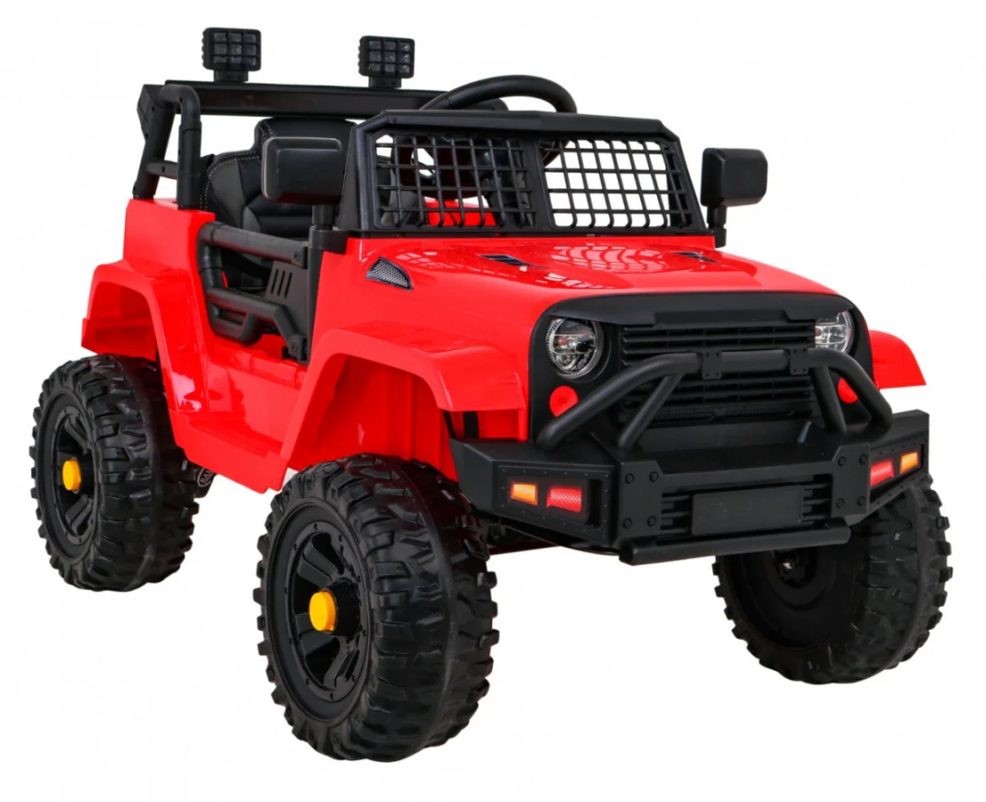 Jeep Dark Night automobil na baterije za djecu, crveni + spori start + EVA + audio LED, crvena_10