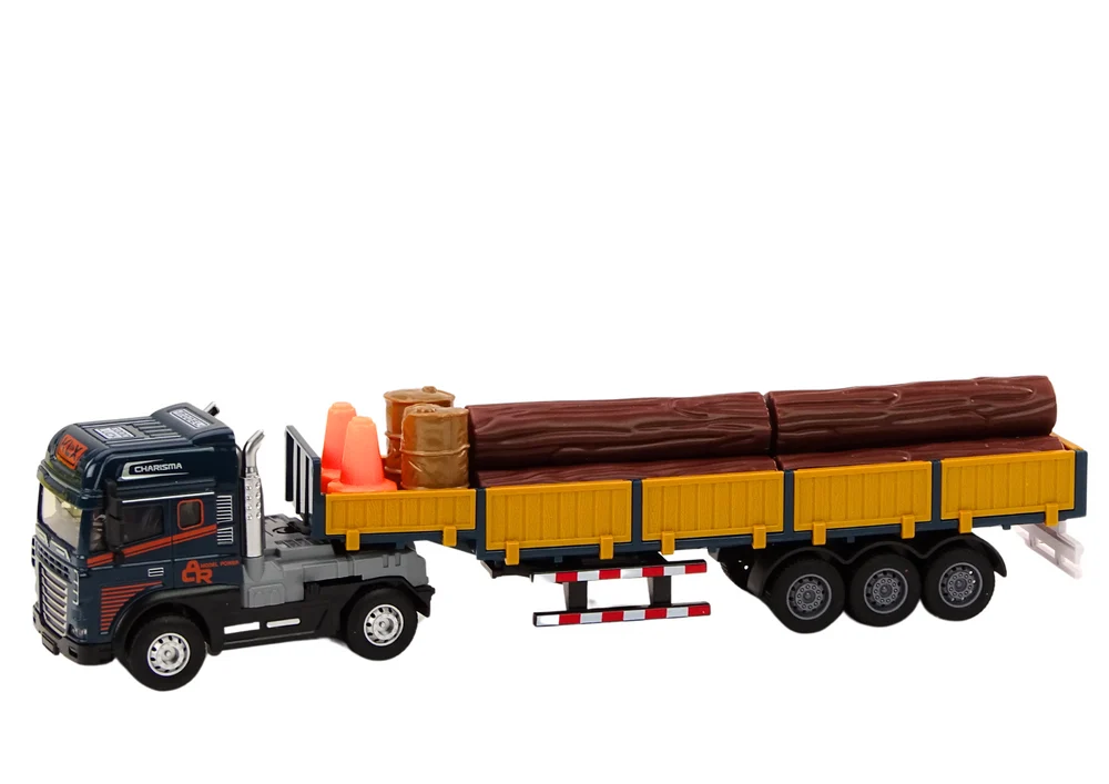 Kamion za drva Plava prikolica za kamion 1:24 Drveni trupci Zvuci Svjetla_3