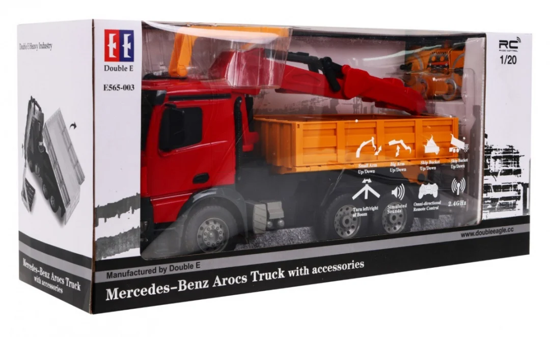 Kamionska dizalica HDS za djecu 6+ Mercedes-Benz Arocs Daljinski upravljani 1:20 Pokretni dijelovi_9