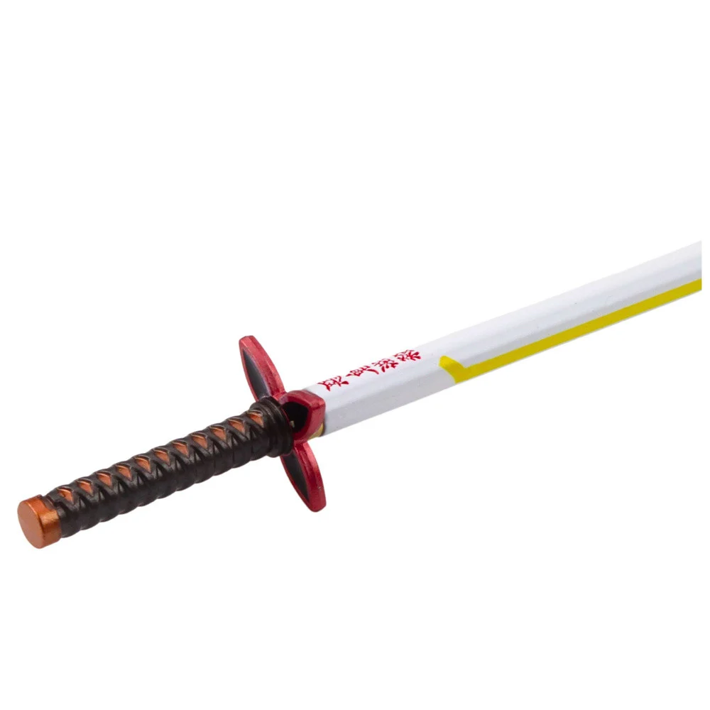 Katana Sword Anime kemijska olovka s metalnom crnom tintom, zamjenjivim punjenjem, bijelo-žuta_3