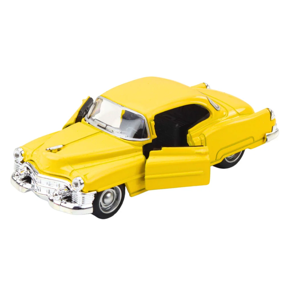 Klasični automobil iz 50-ih, metalni povlačivi pogon, otvaranje vrata, miks 1:32_2
