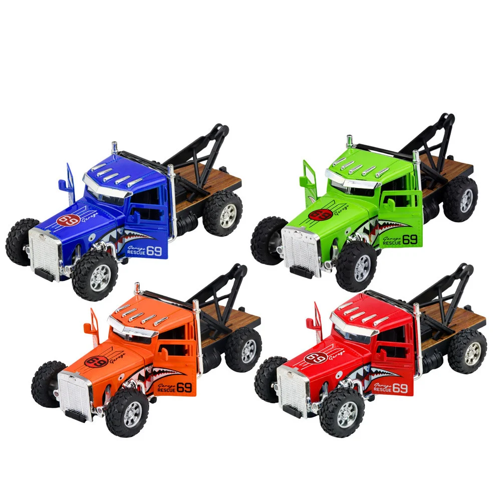 Klasični kamion za vuču s povlačivim pogonom, metalni, otvarajuća vrata, mješavina 1:32_2