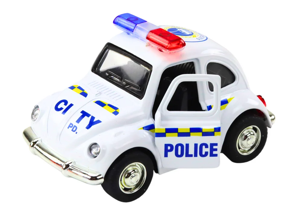 Klasični policijski auto 1:38 Svjetla za vožnju Zvuci Bijelo_2