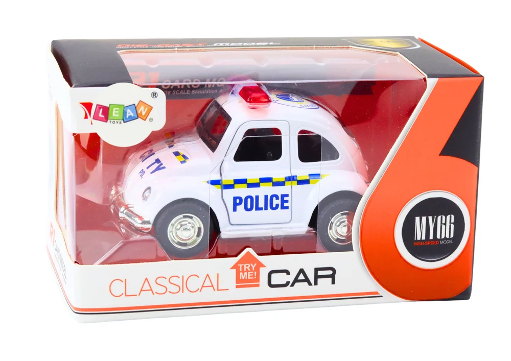 Klasični policijski auto 1:38 Svjetla za vožnju Zvuci Bijelo_4