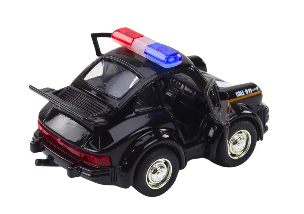 Klasični policijski auto 1:38 Svjetla za vožnju Zvuci Crno_3