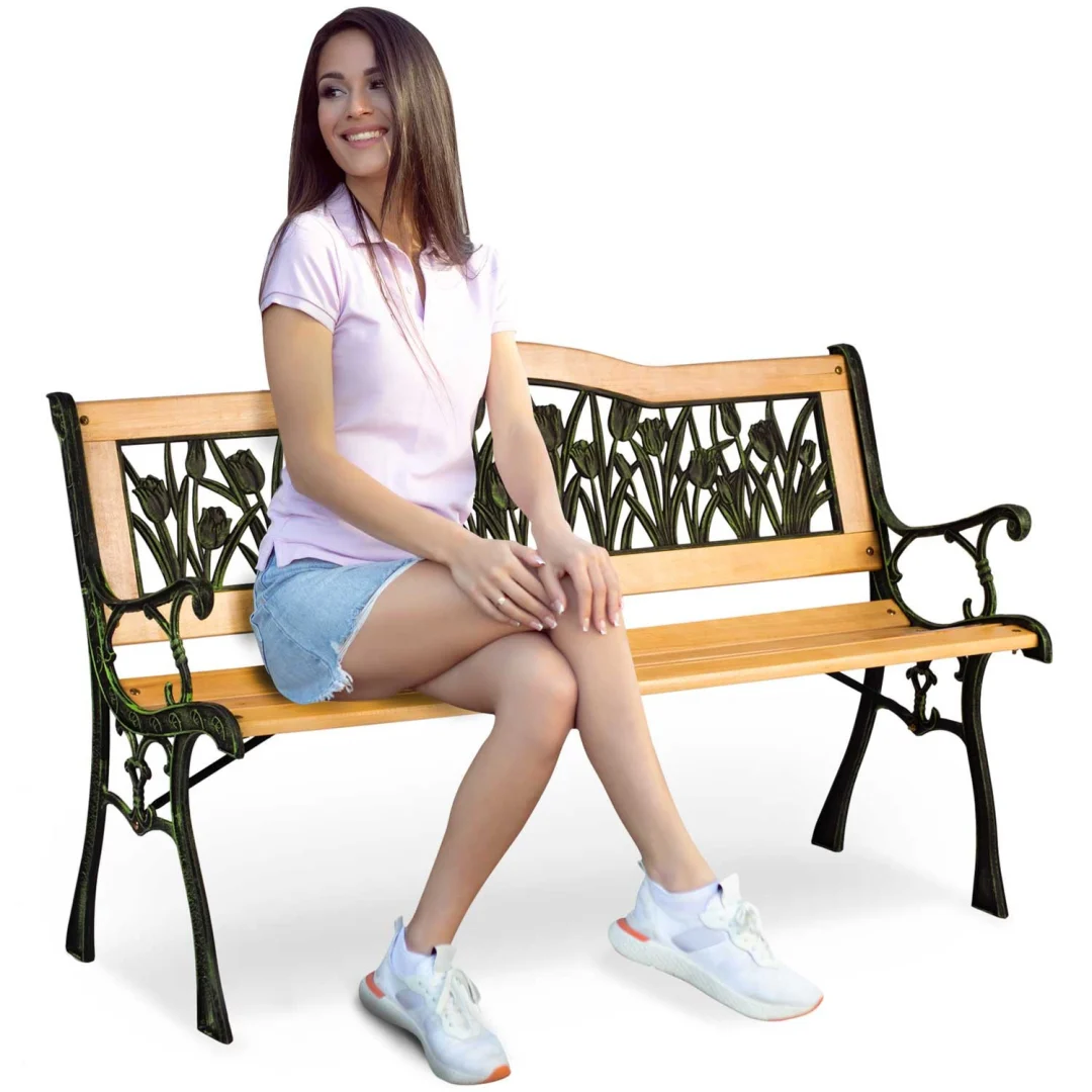 Klupa za park s naslonom Gardi Tulip Sofotel, 123,5 × 74 × 48 cm_1