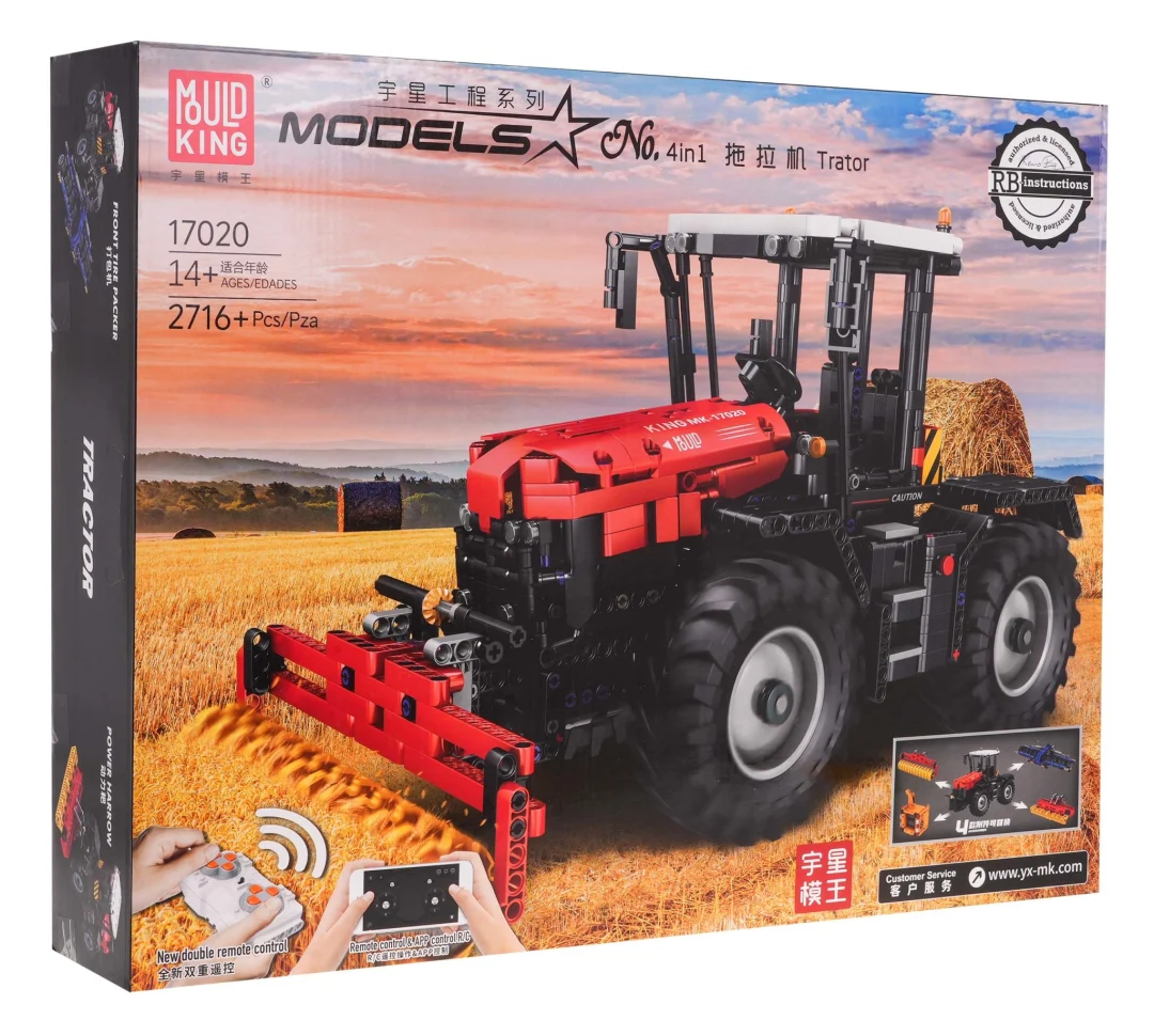Kocke crveni traktor RC 2716 dijelova 14+_8