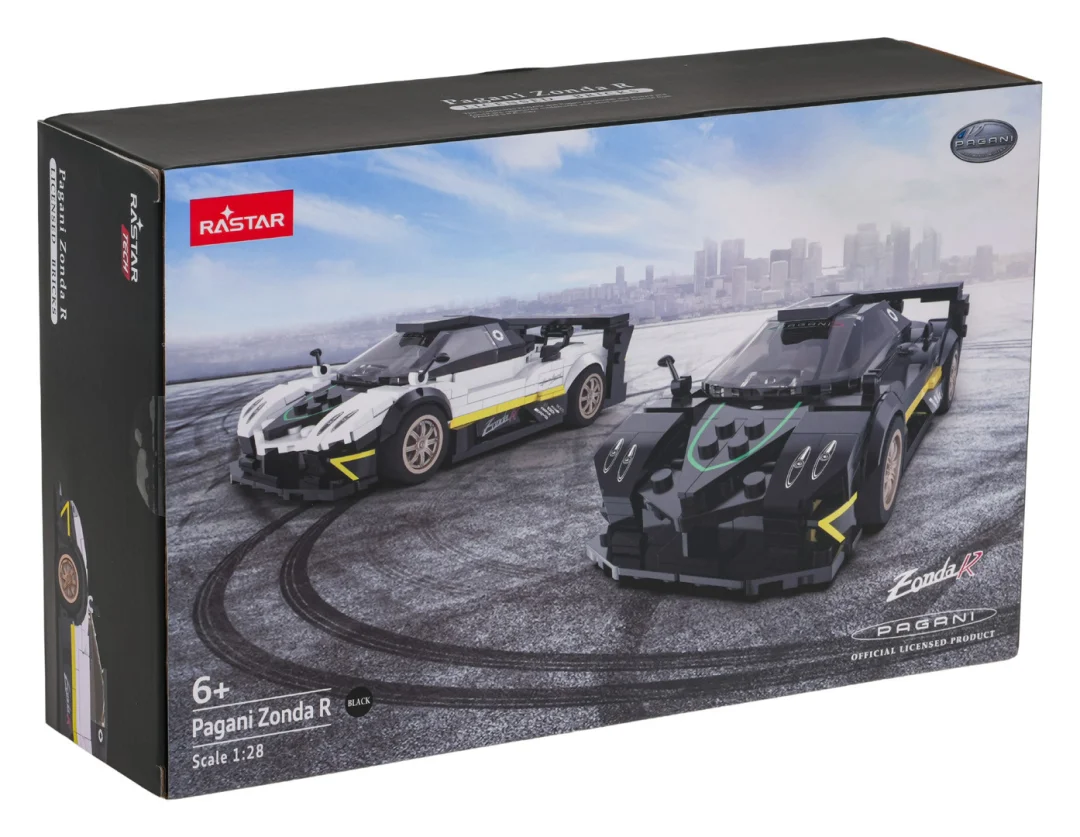 Kockice Pagani Zonda R 1:28 crne RASTAR, 387 dijelova_11