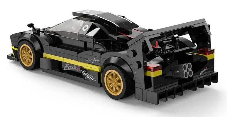Kockice Pagani Zonda R 1:28 crne RASTAR, 387 dijelova_3