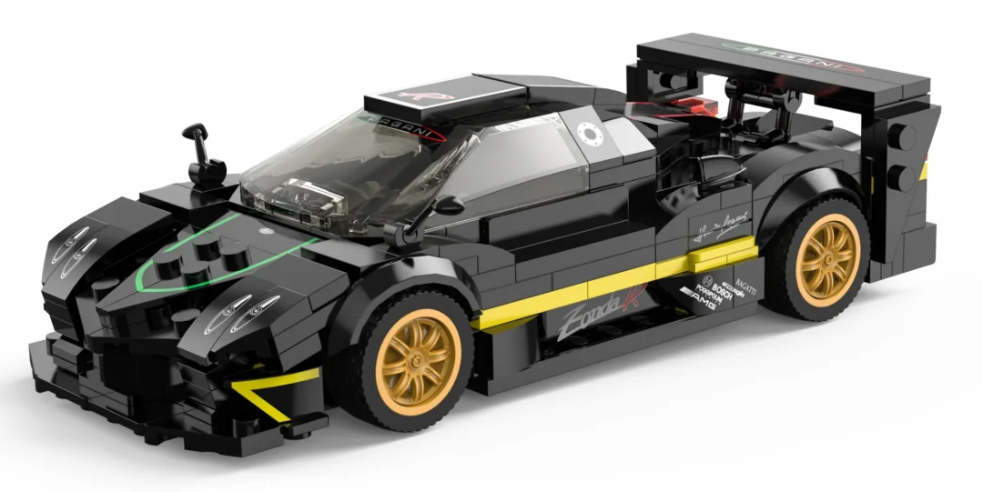 Kockice Pagani Zonda R 1:28 crne RASTAR, 387 dijelova_5