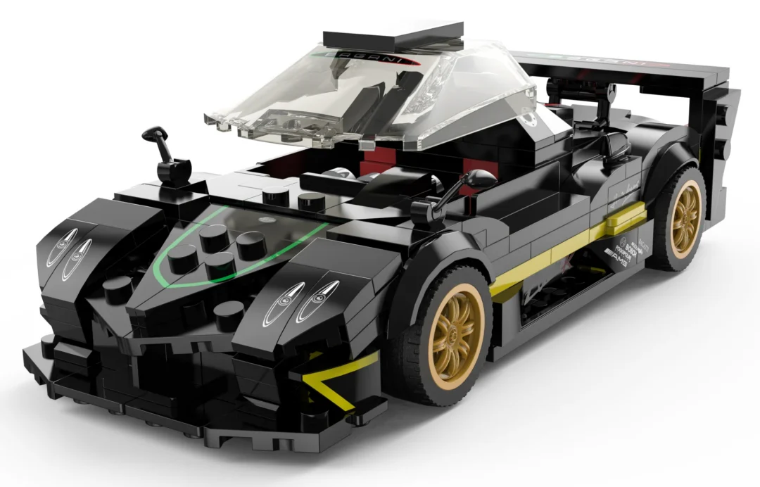 Kockice Pagani Zonda R 1:28 crne RASTAR, 387 dijelova_7