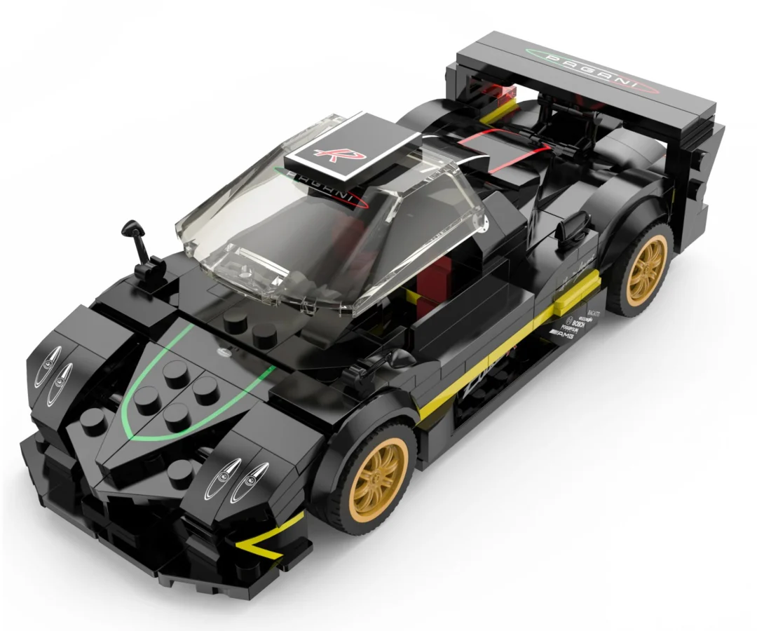 Kockice Pagani Zonda R 1:28 crne RASTAR, 387 dijelova_8