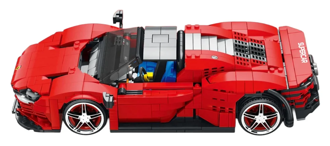 Kockice sportski auto crveni, 1069 dijelova_4