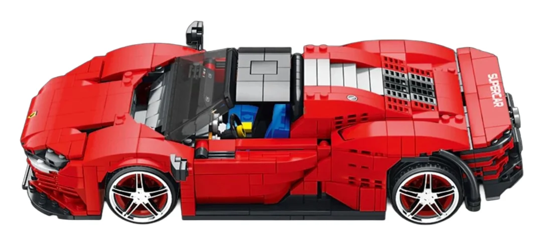 Kockice sportski auto crveni, 1069 dijelova_7