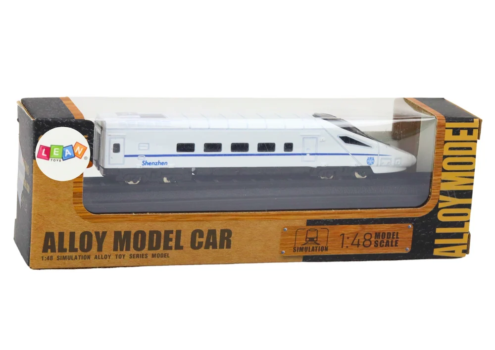 Kolekcionarski model vlaka, bijeli, metalni 1:48_4
