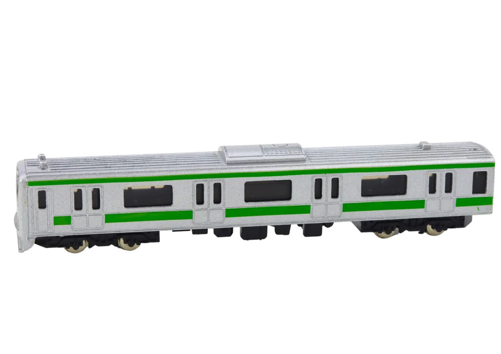 Kolekcionarski model vlaka vagona 1:48 metal srebro_3