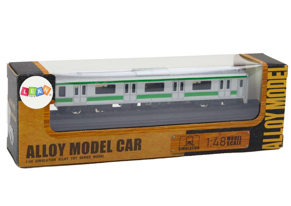 Kolekcionarski model vlaka vagona 1:48 metal srebro_4
