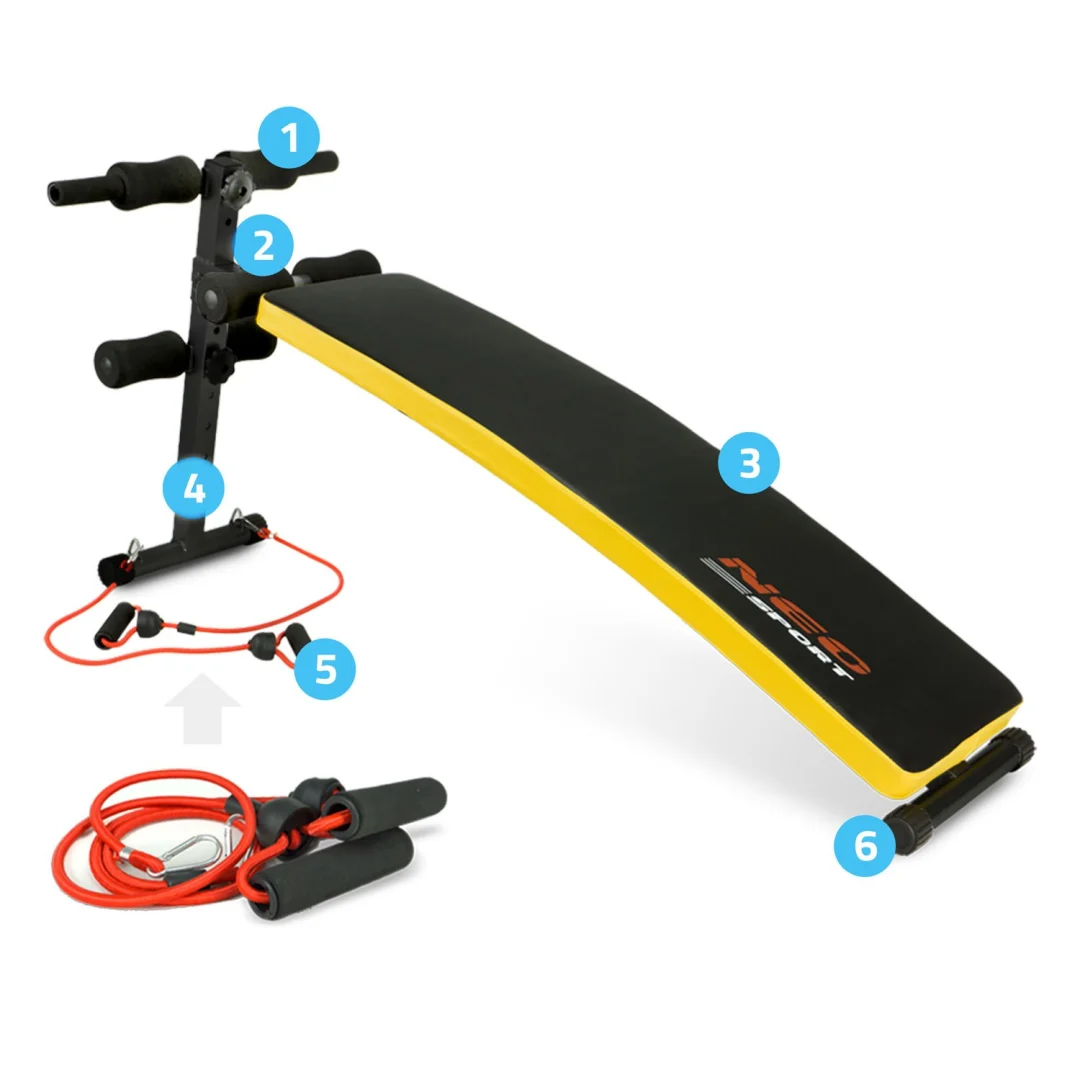 Kosa klupa za vježbanje Neo-Sport NS-08G s ekspanderima_7