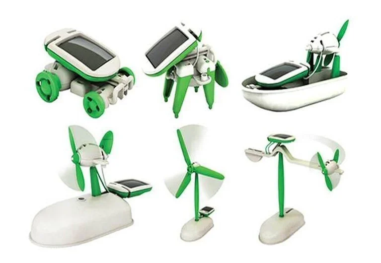 Kreativni solarni robotski setovi 6 u 1 (XB490), zelena_2