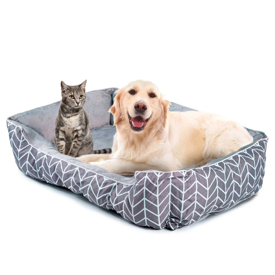 Krevet za pse i mačke 100 × 70 × 25 cm XL DR-236 sivi_1