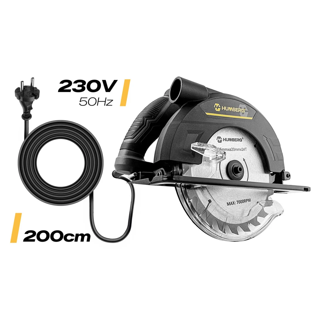 Kružna pila za drvo Humberg HM-420 od 1200 W s vodilicom i usisavanjem prašine_12