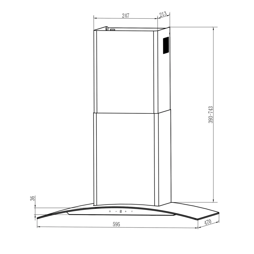 Kuhinjska napa Berdsen BT-216 60 cm crna_6