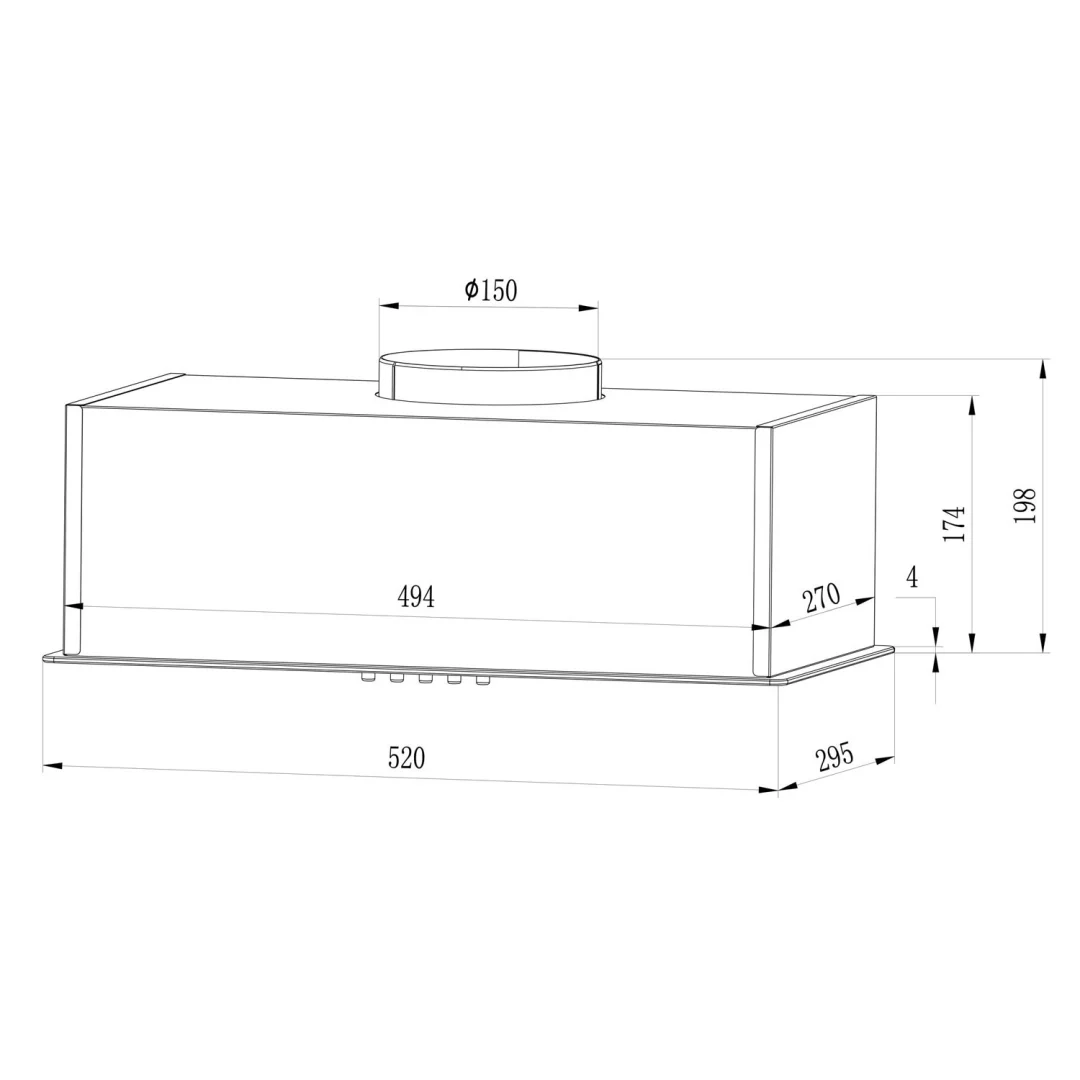 Kuhinjska napa ispod ormarića BT-236 52 cm crna_6