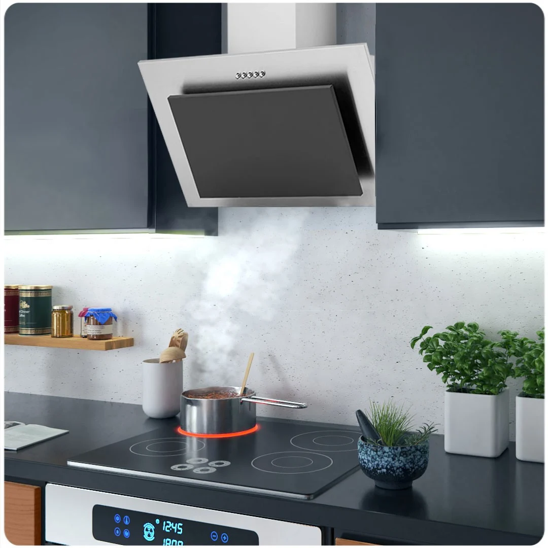Kuhinjska napa s dimnjakom Berdsen BT-209 60 cm inox-crna_7