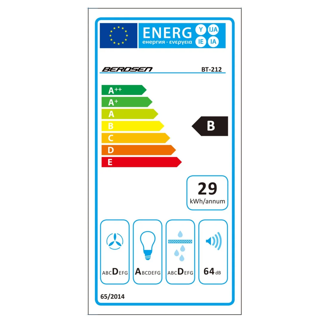Kuhinjska napa s dimnjakom Berdsen BT-212 60 cm crna_9