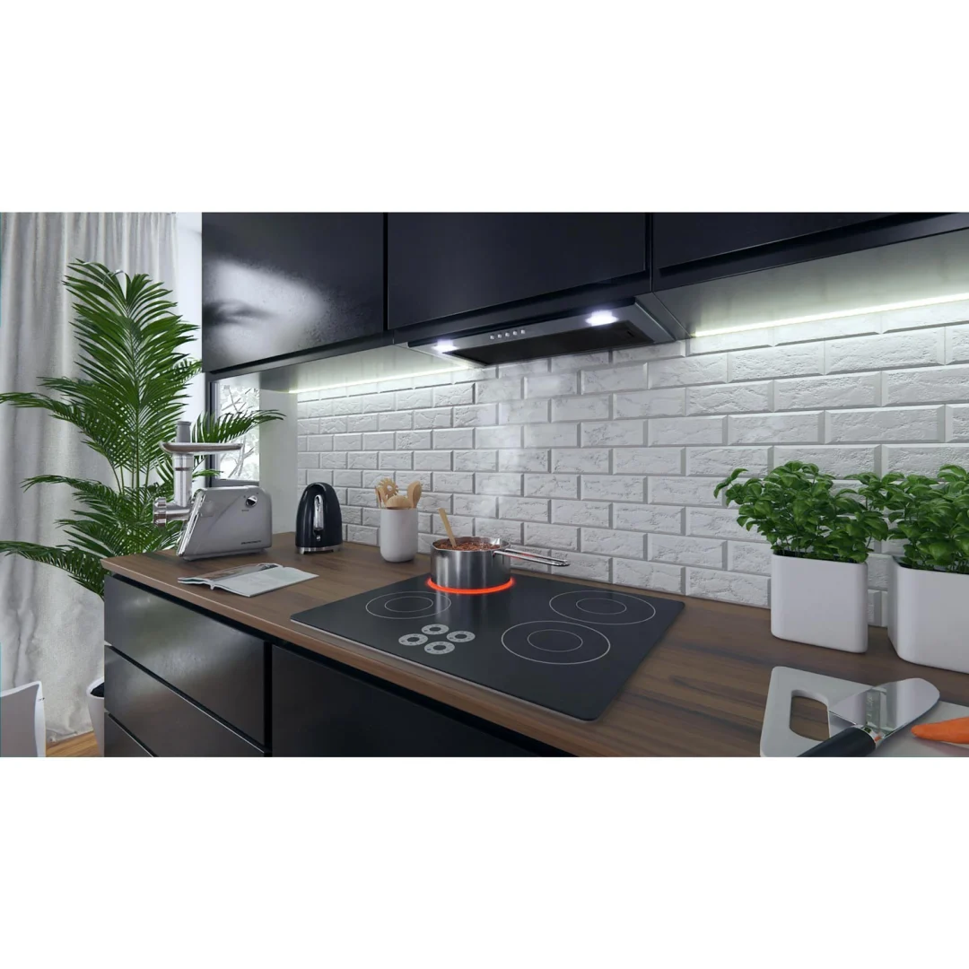 Kuhinjska napa za ispod ormarića 52 cm crna BE-50_6