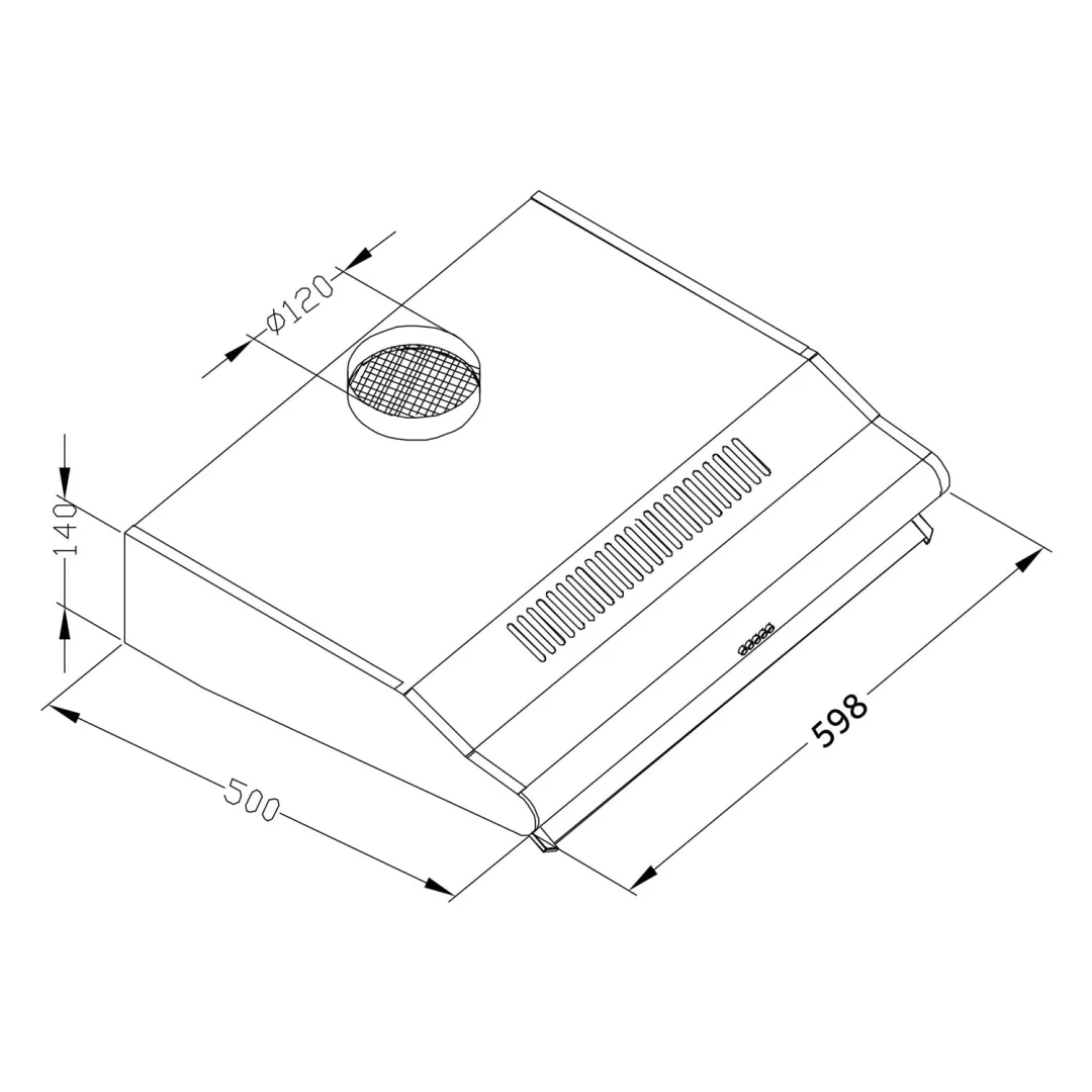 Kuhinjska napa za ispod ormarića - 60 cm Berdsen BE-10-A INOX_7