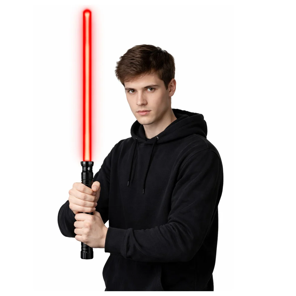 LED laserski svjetlosni mač sa zvukovima, metalna ručka, 75 cm_3