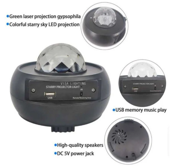LED projektor zvjezdanog neba 3+ s Bluetoothom i noćnim svjetlom_9
