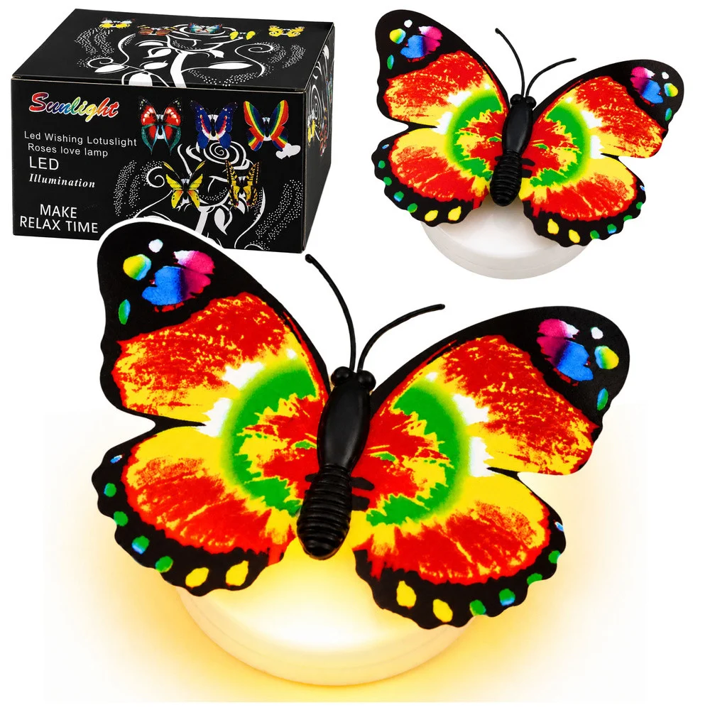 LED ukras leptir samoljepljiv, 6 × 5 cm_1