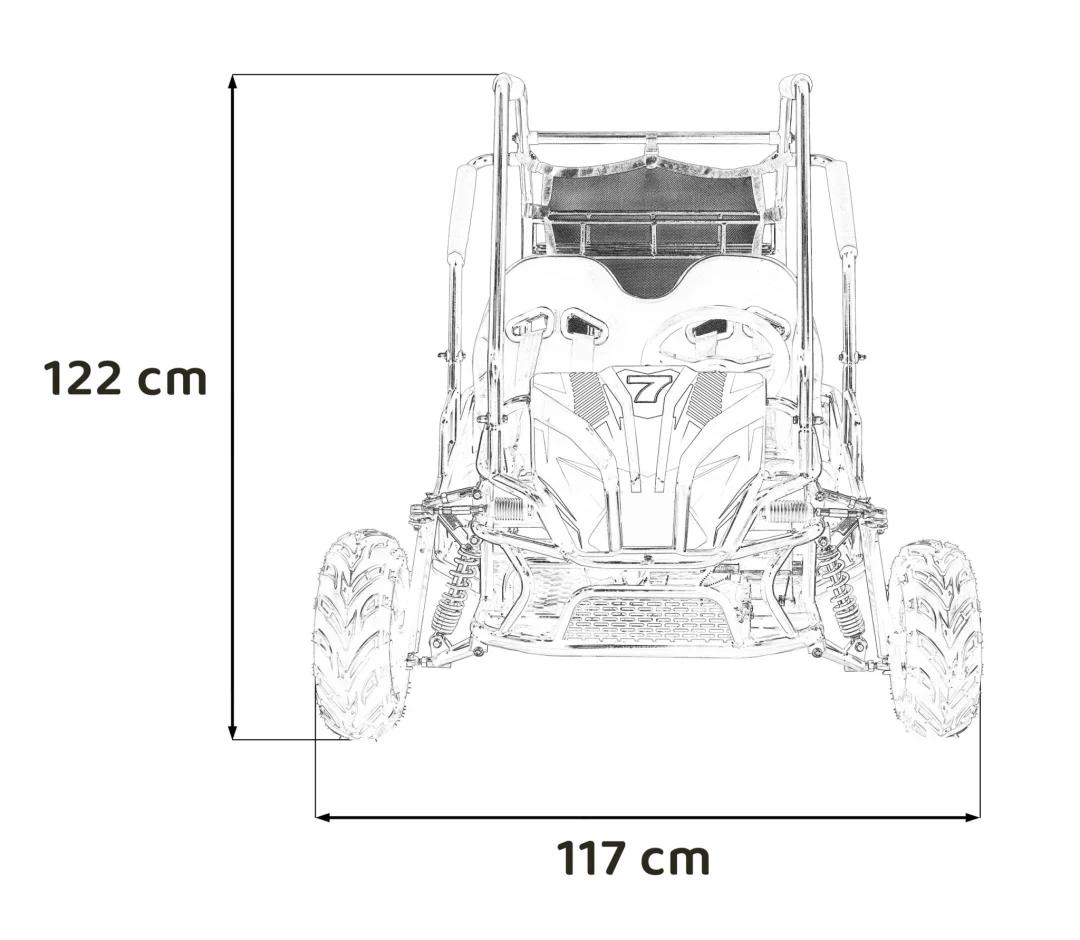 LUCKY SEVEN Crveni buggy s unutarnjim izgaranjem, crvena buggy na akumulator_2