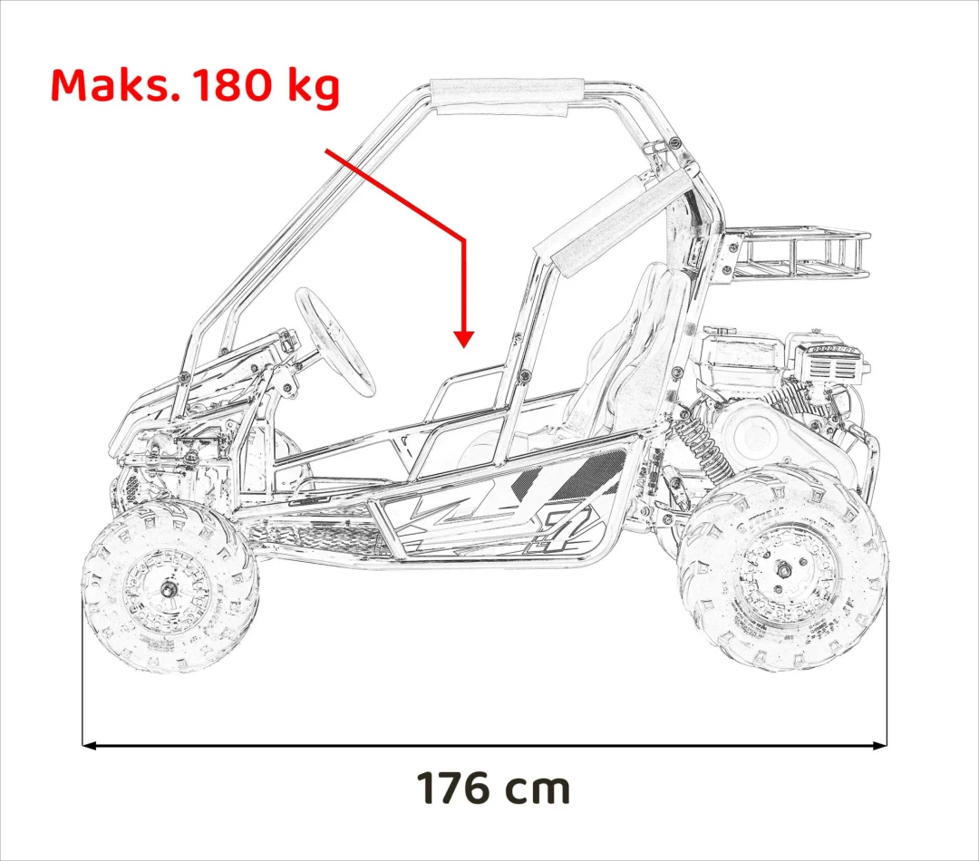 LUCKY SEVEN Plavi Buggy s unutarnjim izgaranjem, plava buggy na akumulator_3