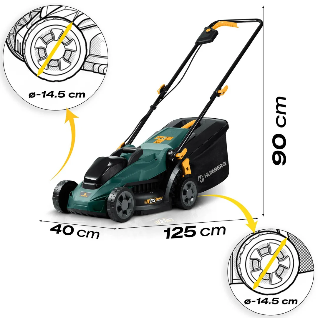 Lagana i snažna bežična kosilica 33 cm Humberg HM-611, siva, var. 561101_10