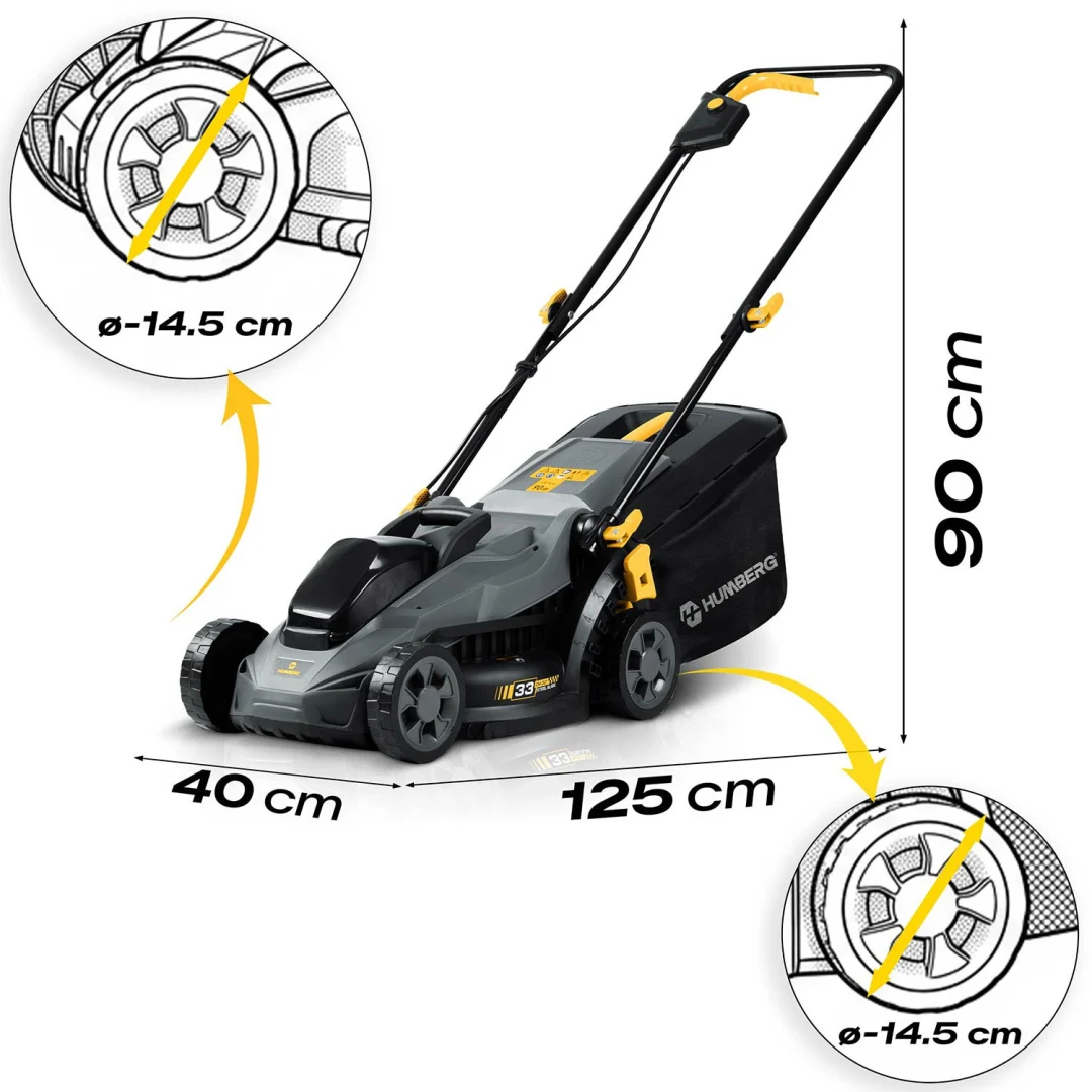 Lagana i snažna bežična kosilica 33 cm Humberg HM-611, siva_10