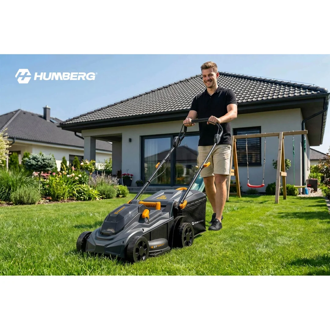 Lagana i snažna bežična kosilica za travu 1000W 37cm Humberg HM-610, siva_12
