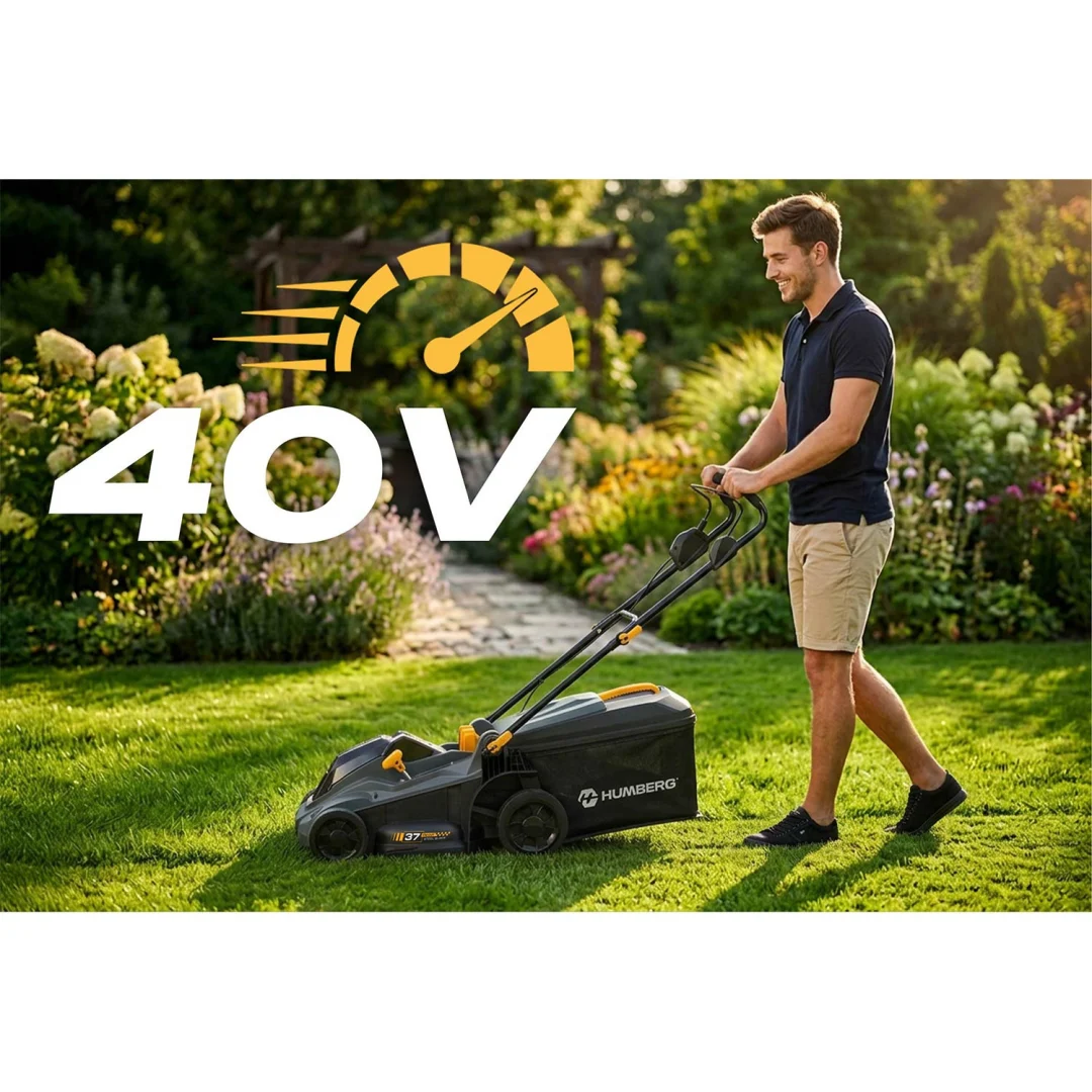 Lagana i snažna bežična kosilica za travu 1000W 37cm Humberg HM-610, siva_13