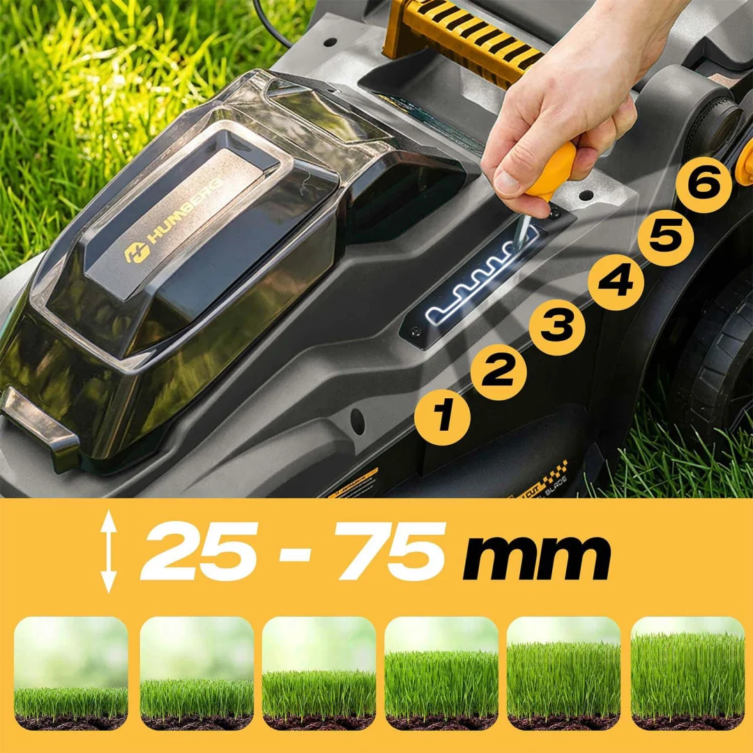 Lagana i snažna bežična kosilica za travu 1000W 37cm Humberg HM-610, siva_14