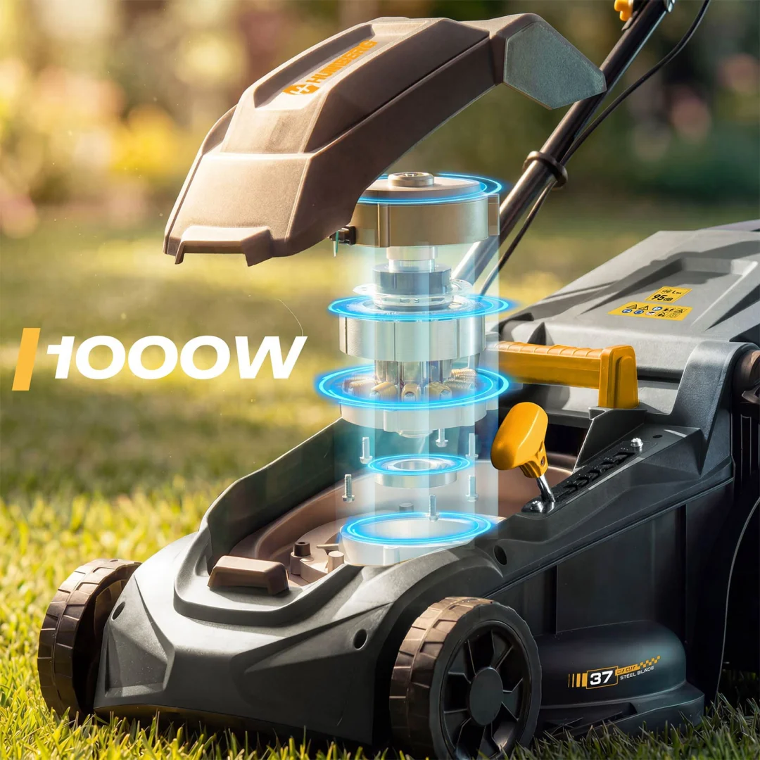 Lagana i snažna bežična kosilica za travu 1000W 37cm Humberg HM-610, siva_9