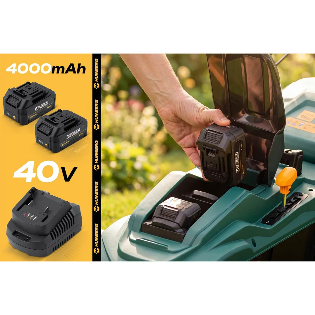 Lagana i snažna bežična kosilica za travu 1000W 37cm Humberg HM-610, zelena_13
