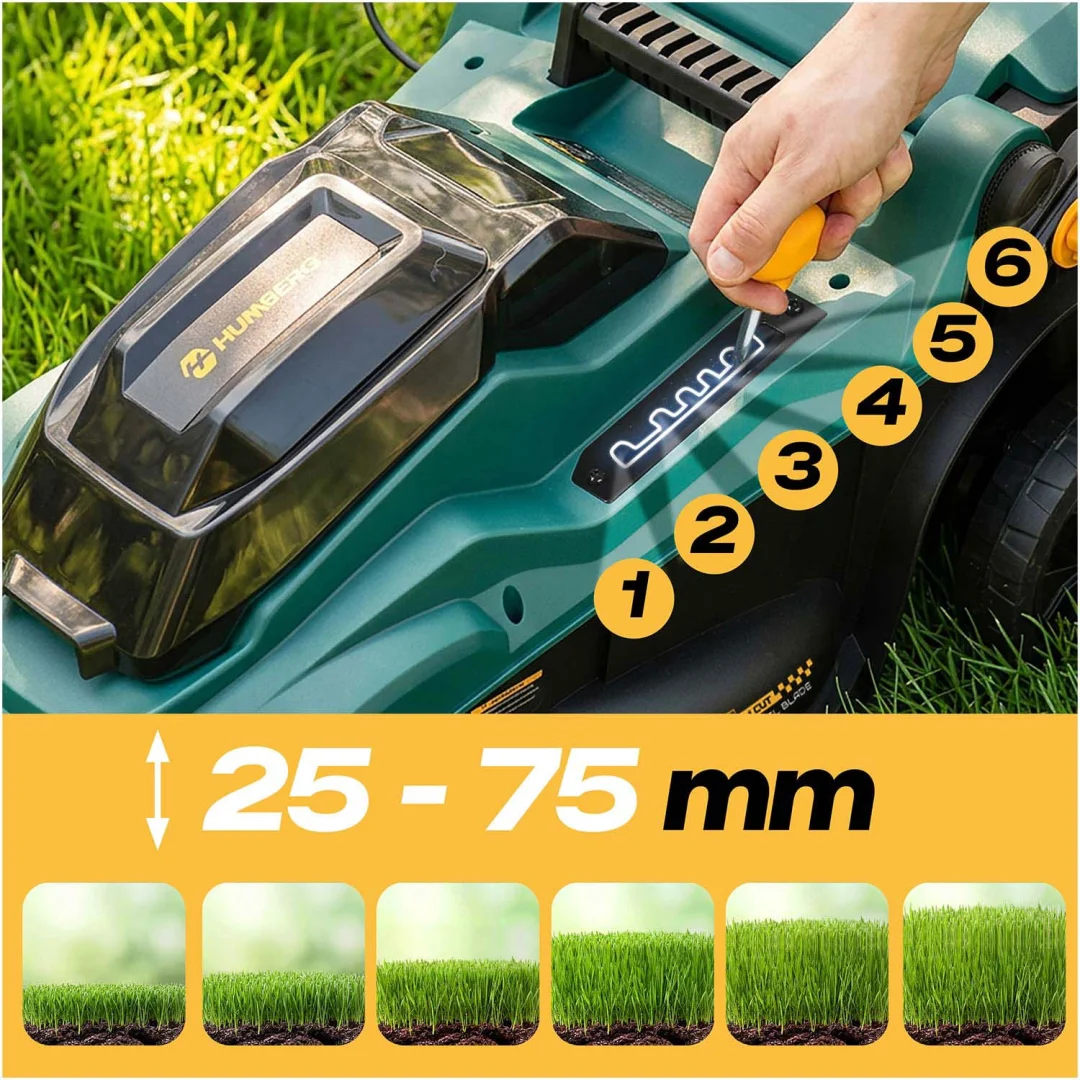 Lagana i snažna bežična kosilica za travu 1000W 37cm Humberg HM-610, zelena_14