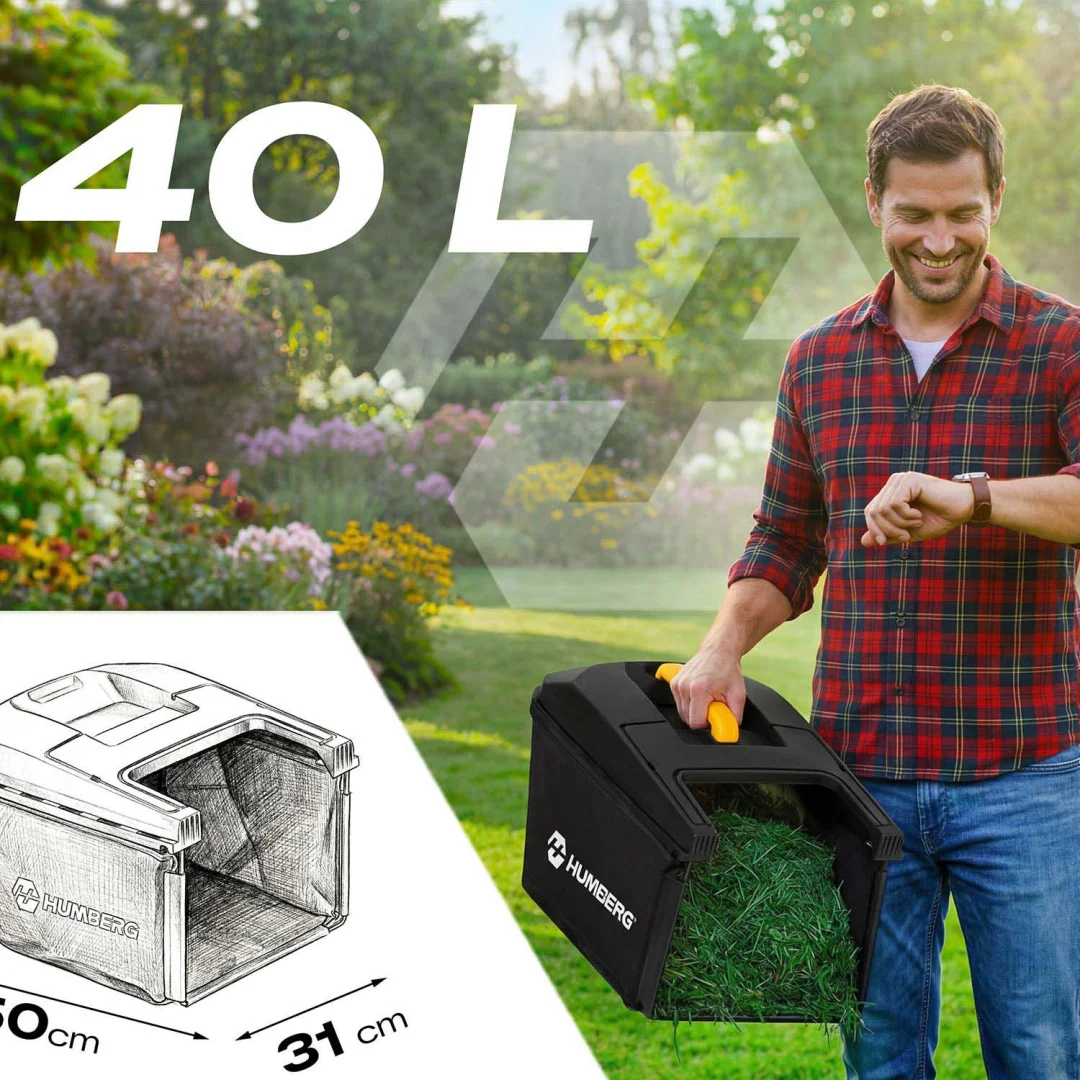 Lagana i snažna bežična kosilica za travu 1000W 37cm Humberg HM-610, zelena_4