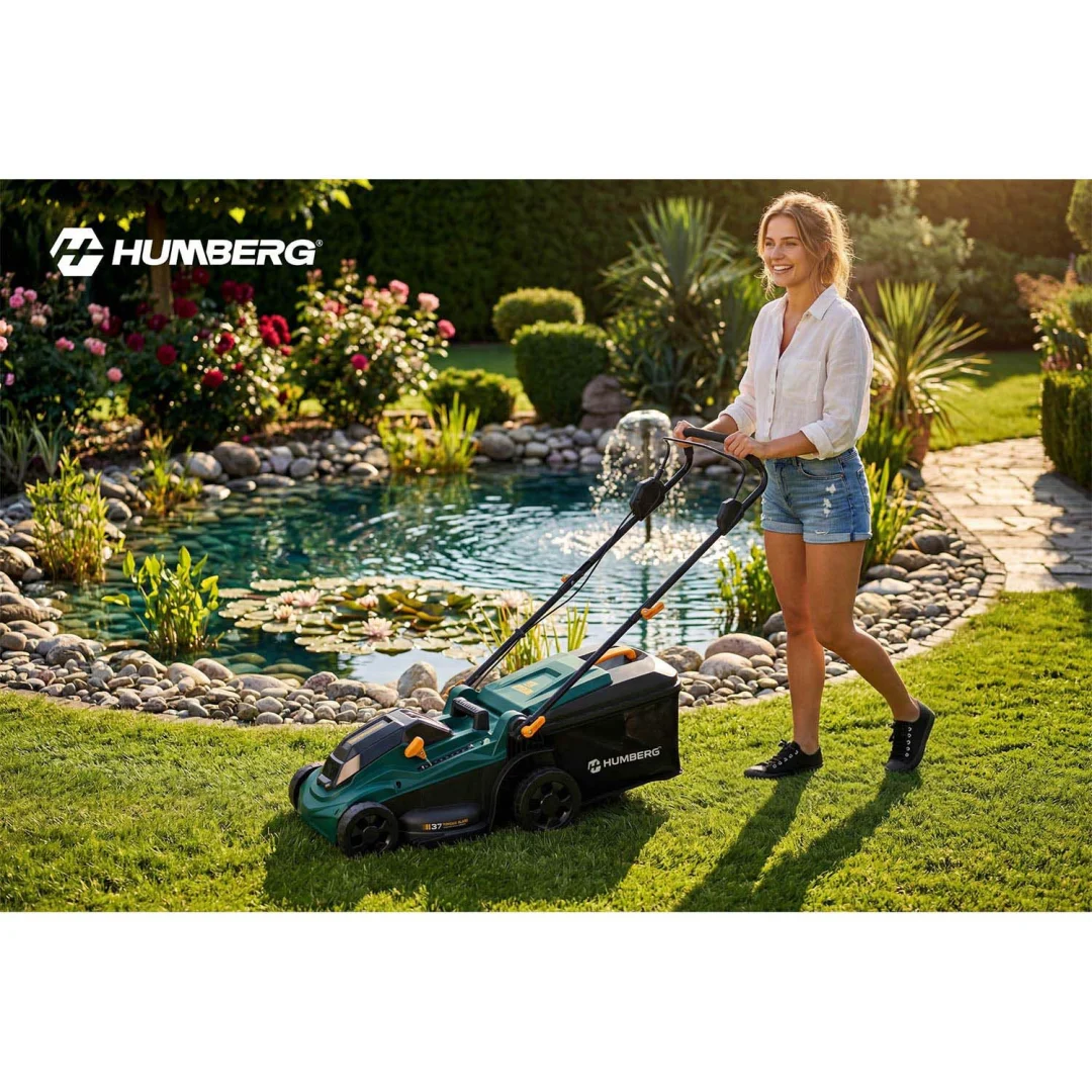 Lagana i snažna bežična kosilica za travu 1000W 37cm Humberg HM-610, zelena_7