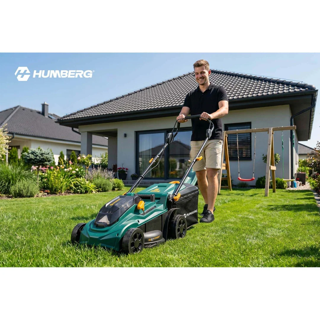 Lagana i snažna bežična kosilica za travu 1000W 37cm Humberg HM-610, zelena_8