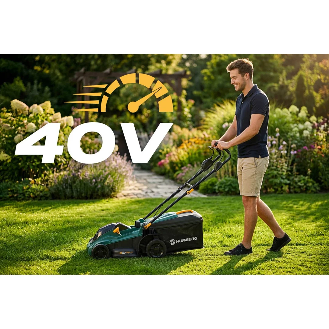 Lagana i snažna bežična kosilica za travu 1000W 37cm Humberg HM-610, zelena_9